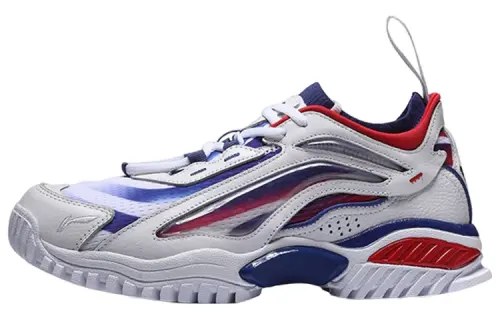 Li Ning Aurora Skyline Non slip Lightweight Low top Casual Shoes Women's White Blue Red