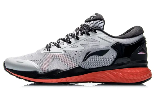 Li Ning Cushioning Lightweight Low top Running Shoes Unisex Microcrystalline Gray