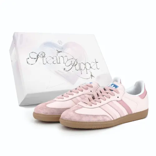 Adidas Originals SAMBA OG Low top Skateboard Shoes Unisex Pink White