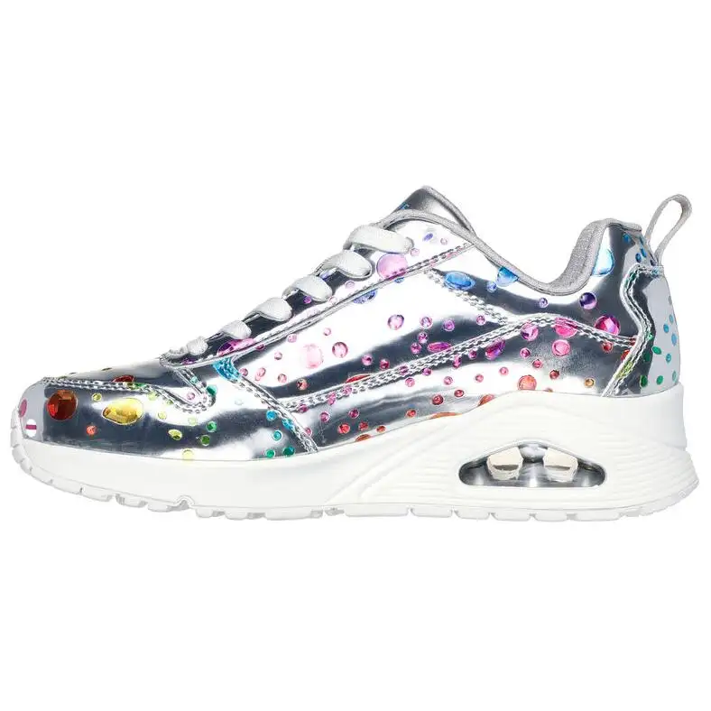 Skechers Uno Low top Casual Running Shoes Women's Silver