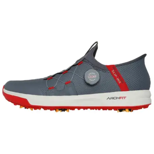 Skechers Slip Ins Abrasion Resistant Abrasion Resistant Low top Golf Shoes Men's Gray Red