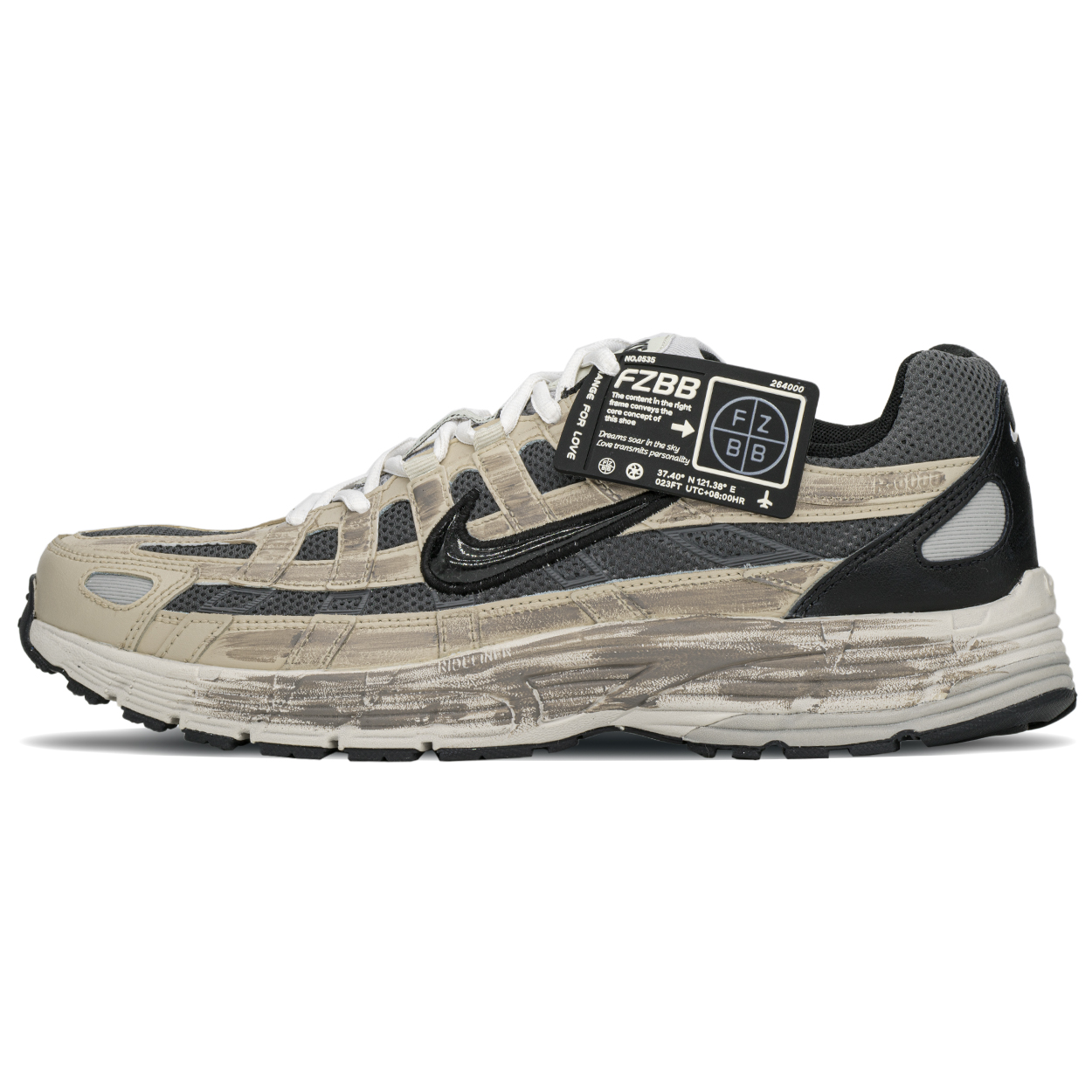 Nike P 6000 Slip Resistant Slip Resistant Low top Running Shoes Unisex Black Gray