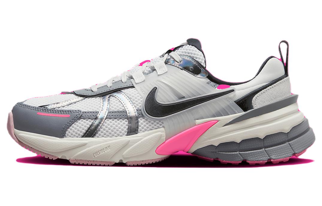 Nike V2K Run Comfortable Sports Fabric Low-top Casual Urban Commuting Running Shoes Women's White Gray Black