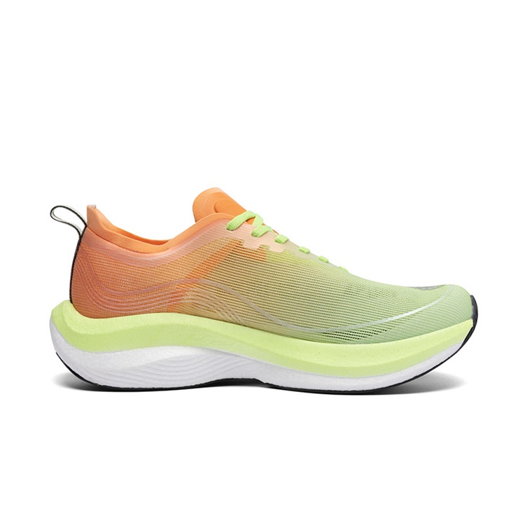 LPMX Rebound Support Abrasion Resistant Lightweight Breathable Slip Resistant Low top Running Shoes Men’s Orange Green