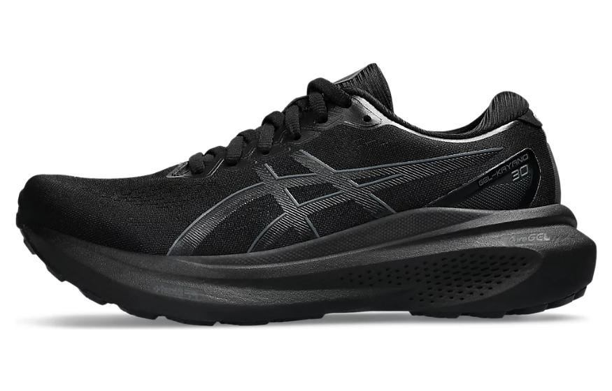 ASICS Gel-Kayano 30 Comfortable and Versatile Arch Support Textile Synthetic Leather Shock Absorption Low-top Marathon Physical Test Running Shoes Women's Black