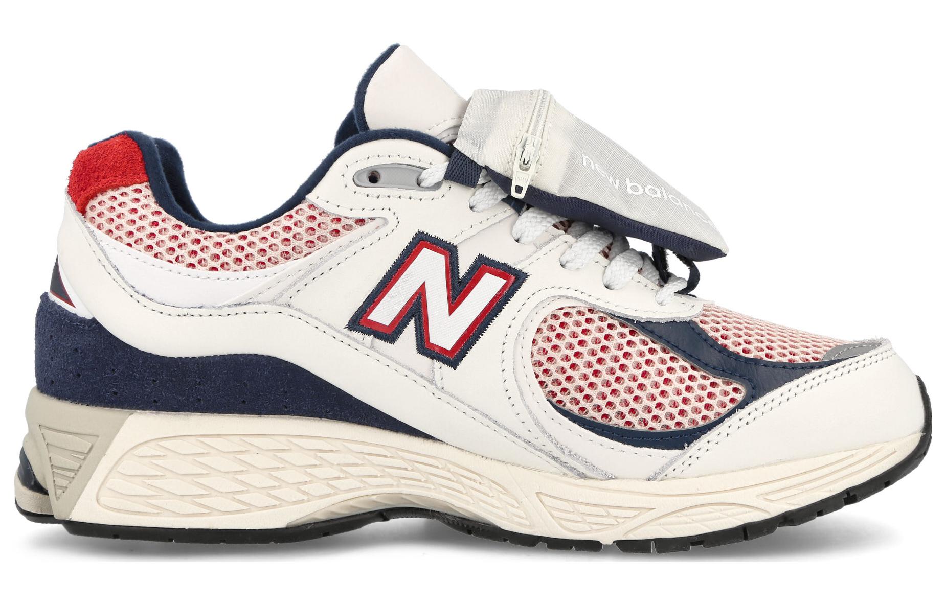 Унисекс кроссовки New Balance 2002R (белый / красный / синий) — фото 2