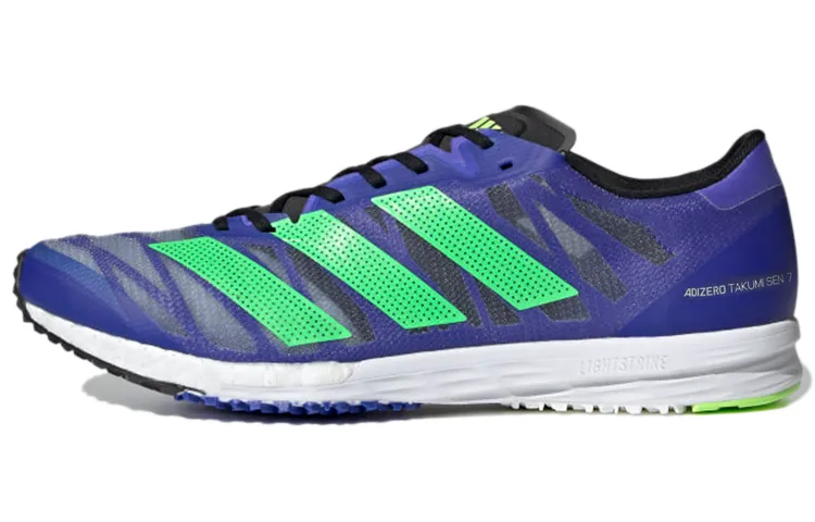 Adidas Adizero Takumi Sen 7 Trendy Fabric Slip Resistant Lightweight Non slip Lightweight Low top Running Shoes Unisex