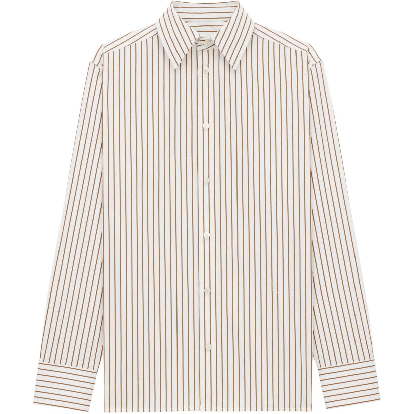 SAINT LAURENT Shirts Women's White Pointed Collar Moderate Other