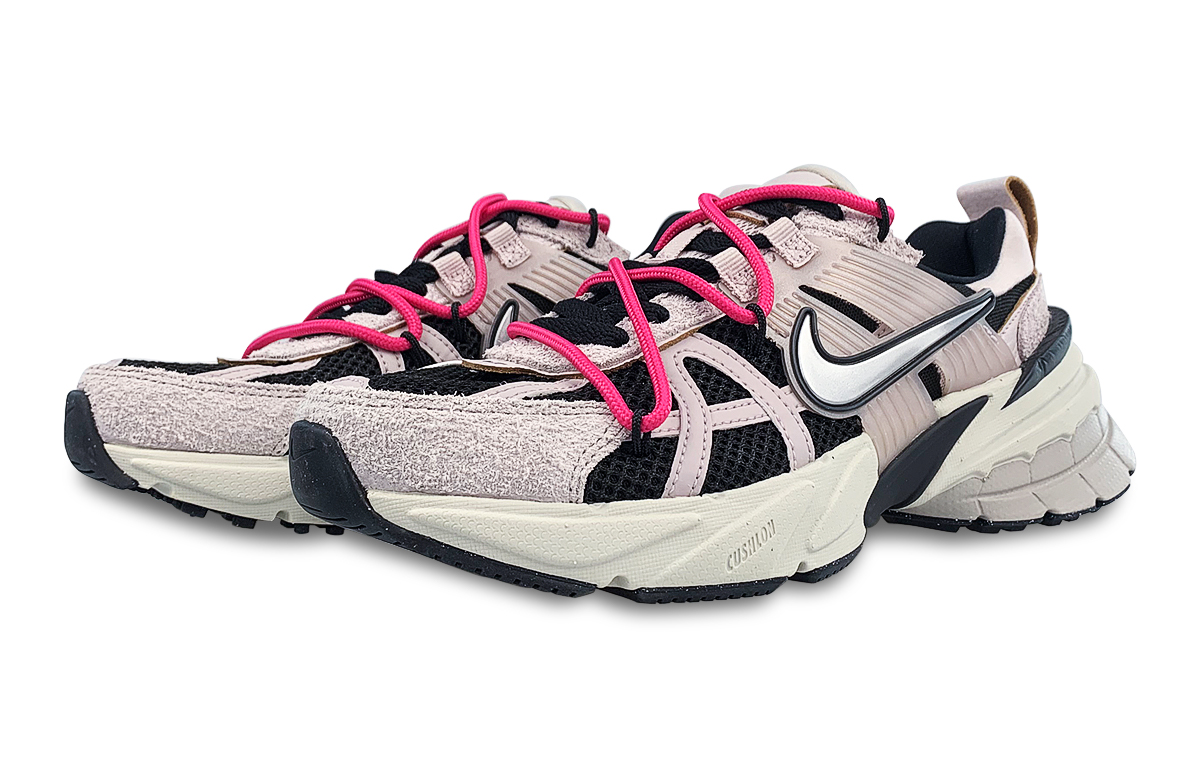Nike V2K Run Low top Casual Running Shoes Unisex Black Pink