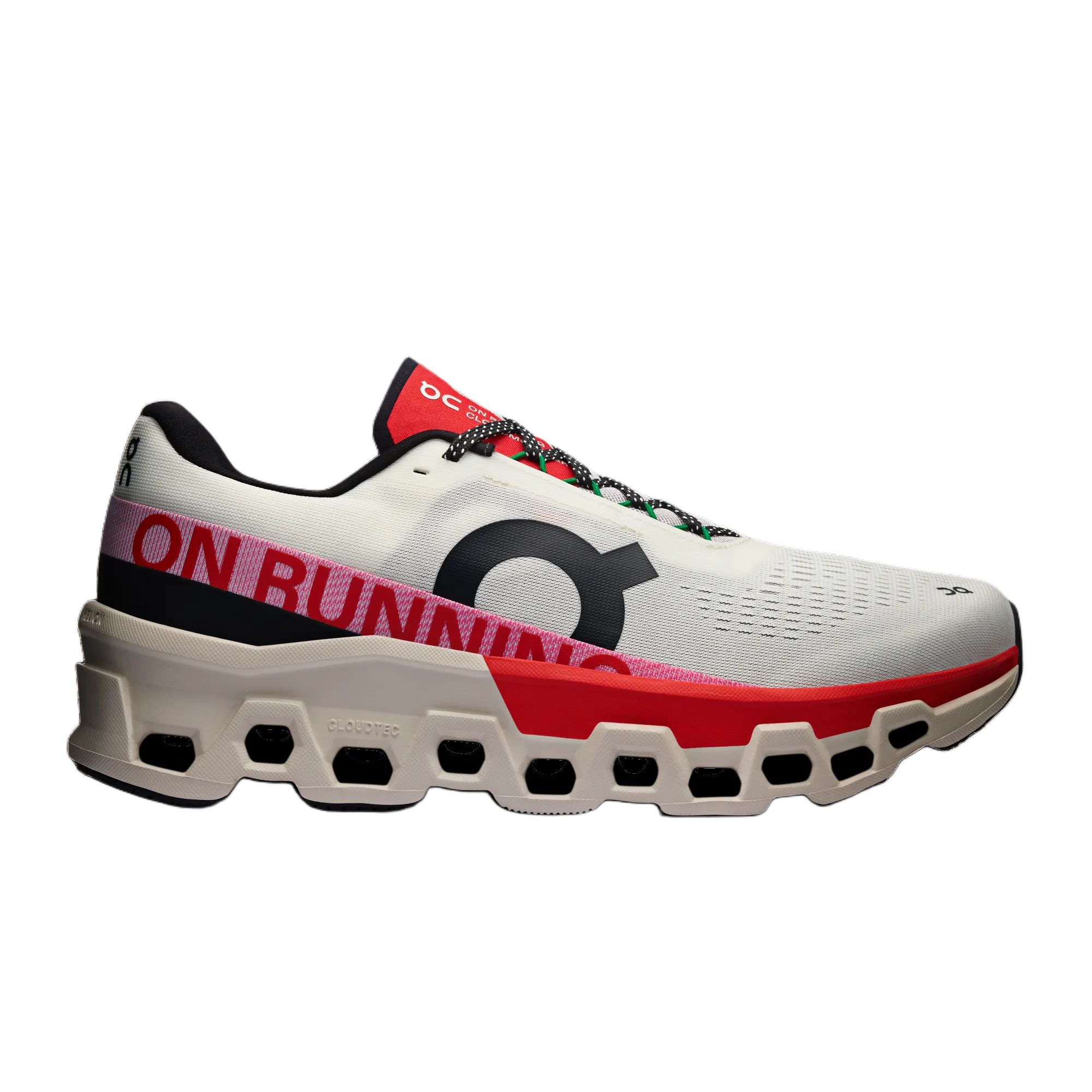 Cloudmonster 2 On ‘Ivory Silver Red’