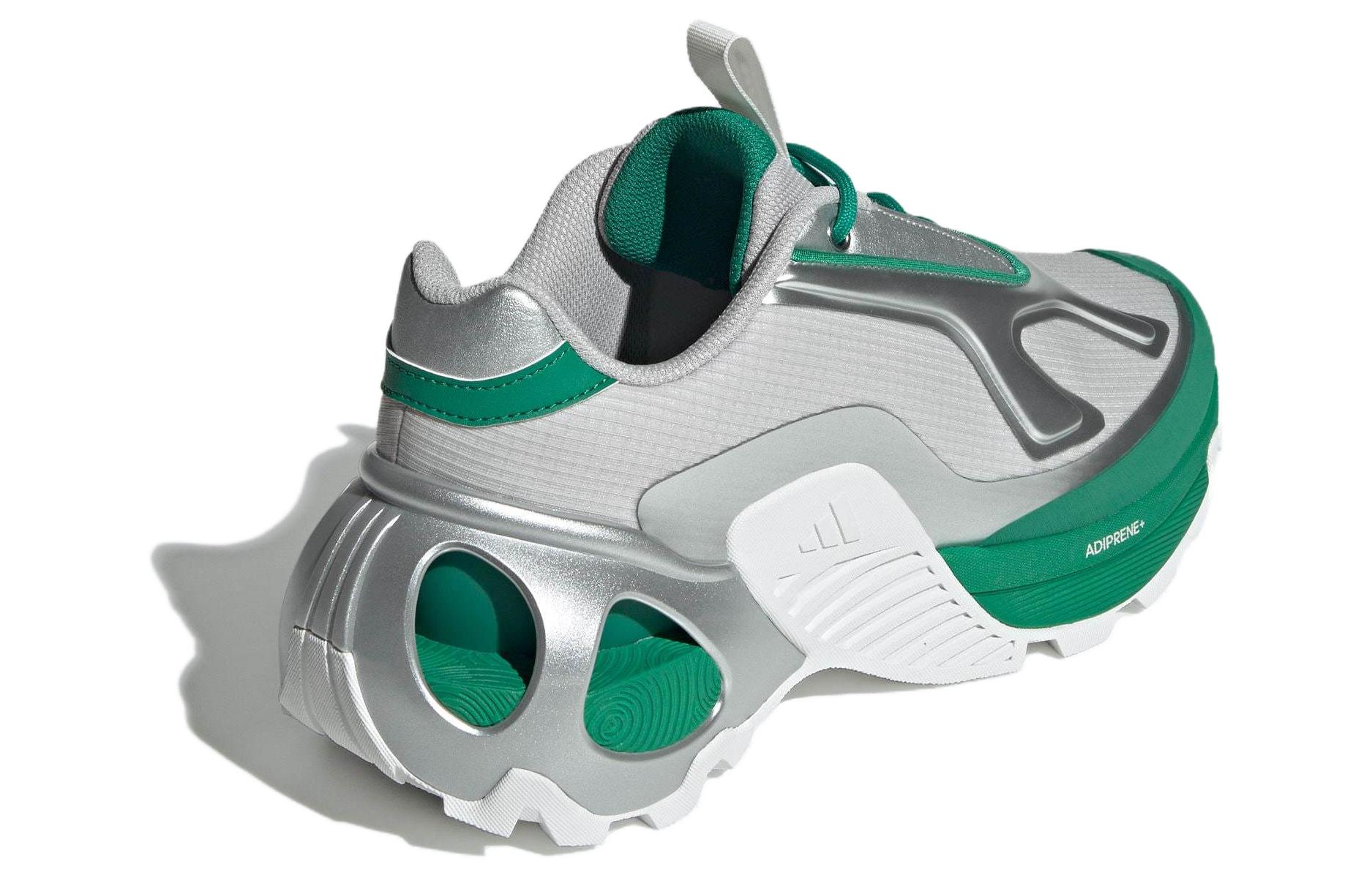 Adidas Wonder Runner Cushioning Abrasion Resistant Cushioning, Wear Resistant Low top Running Shoes Unisex Silver Green
