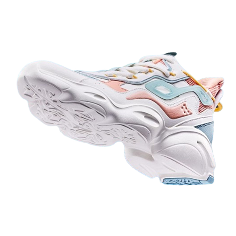 QIAODAN Versatile Abrasion Resistant Breathable Low top Running Shoes Women’s White Green