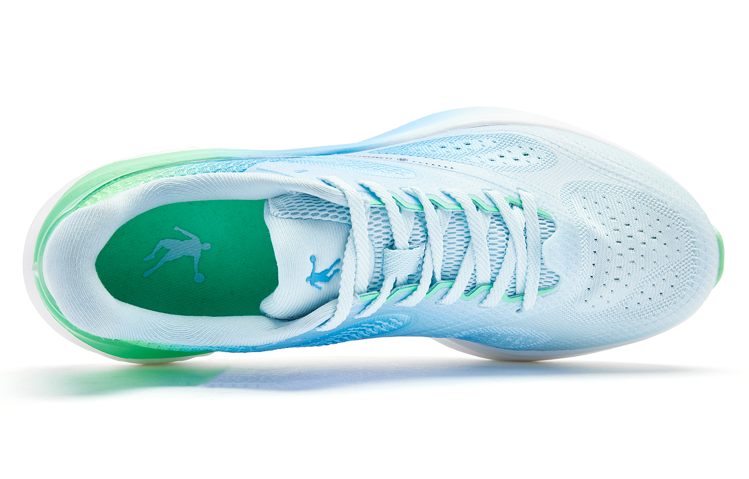 QIAODAN Wind Popular PRO Cushioning Slip Resistant Abrasion Resistant Low top Running Shoes Men’s Blue Green