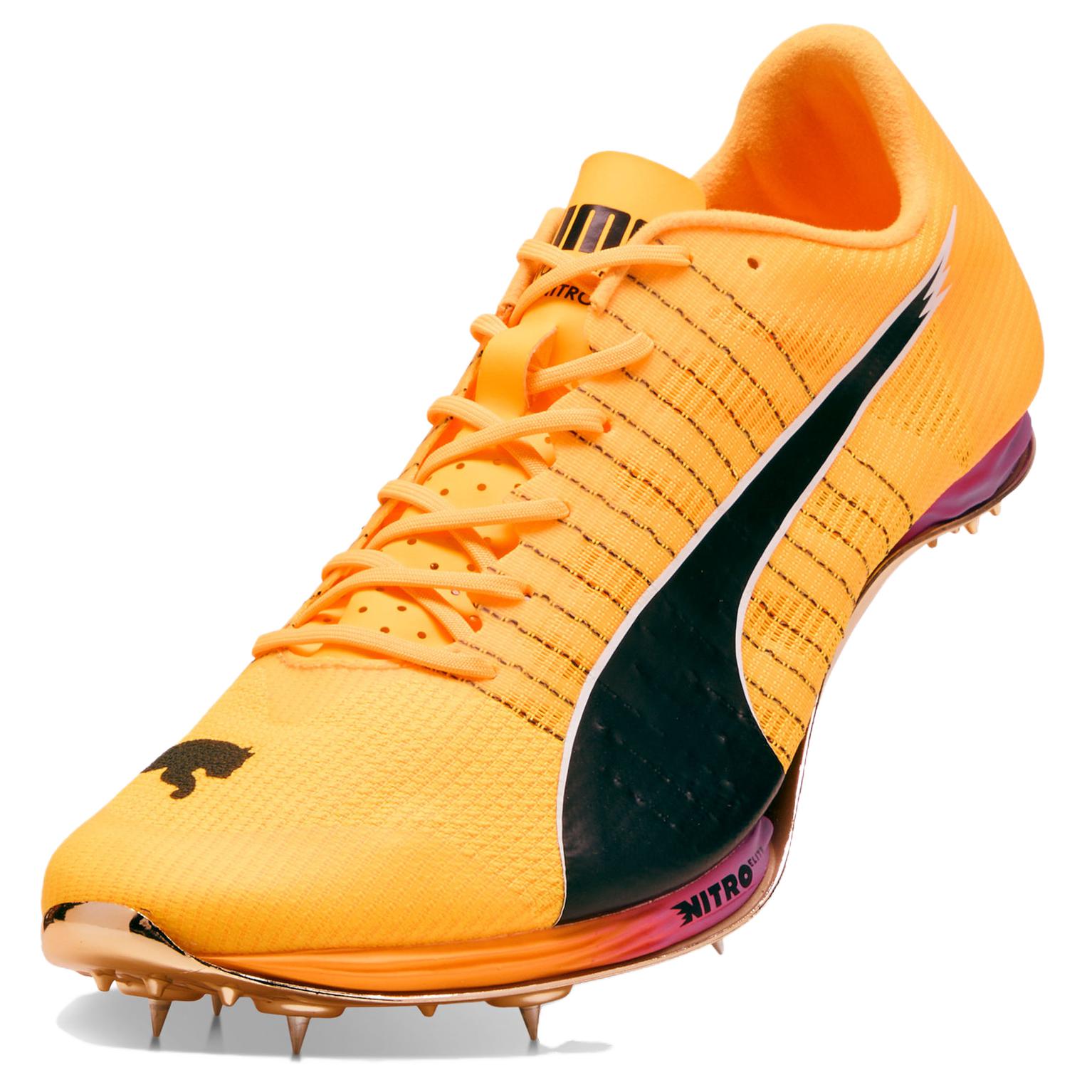 PUMA EvoSPEED 400 Nitro 2 Abrasion Resistant Low top Running Shoes Unisex Orange Yellow