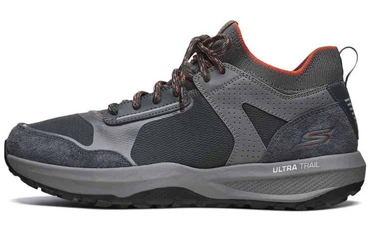 Skechers Running Shoes Men's Low Top Gray/Orange