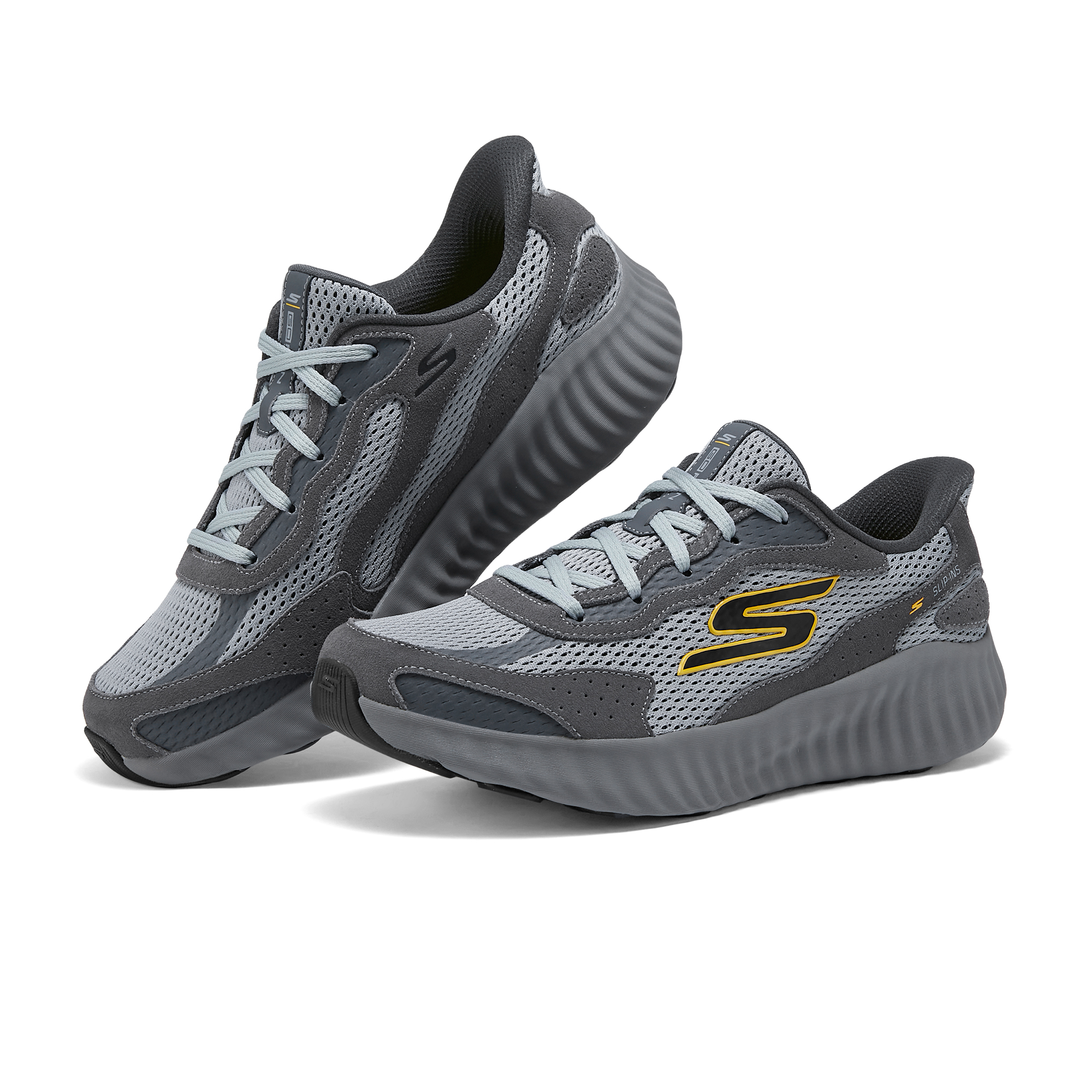 Skechers GO RUN NOW Abrasion Resistant Breathable Abrasion Resistant Breathable Low top Running Shoes Men’s Gray