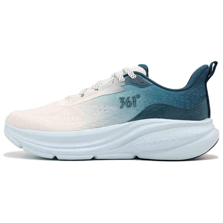361° Cushioning Slip Resistant Abrasion Resistant Low top Casual Training Sprint Running Shoes Men’s White Blue