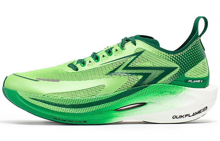 361° Feiran 2.5 Dragon Boat Festival Full-length carbon plate Marathon racing track and field training Soft elastic shock absorption, non-slip, wear-resistant, breathable, wrapped, lightweight and rebound, low-top running shoes, same style for men and women, green