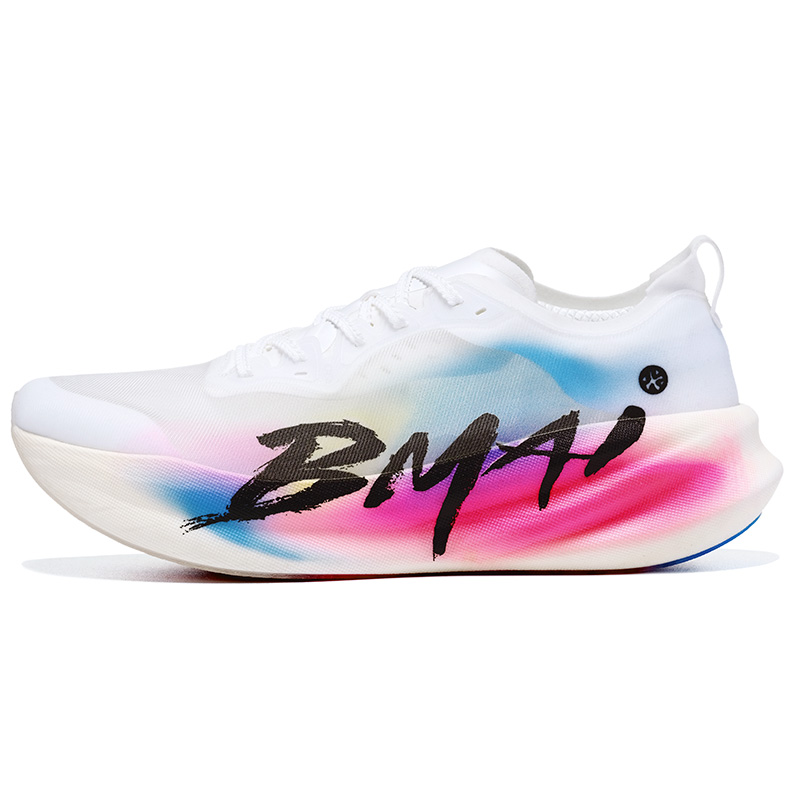 BMAI Jingtan 3.0 Turbo Low Top Running Shoes Unisex White Blue Yellow