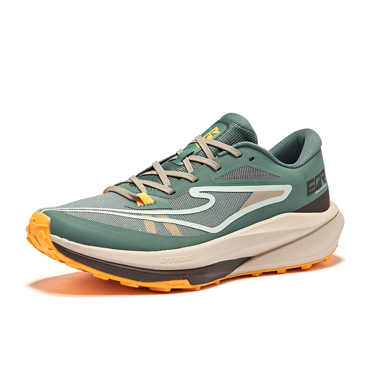 Erke Cushioning Slip Resistant Breathable Low top Running Shoes Men’s Pine Frost Green Dark Sandalwood
