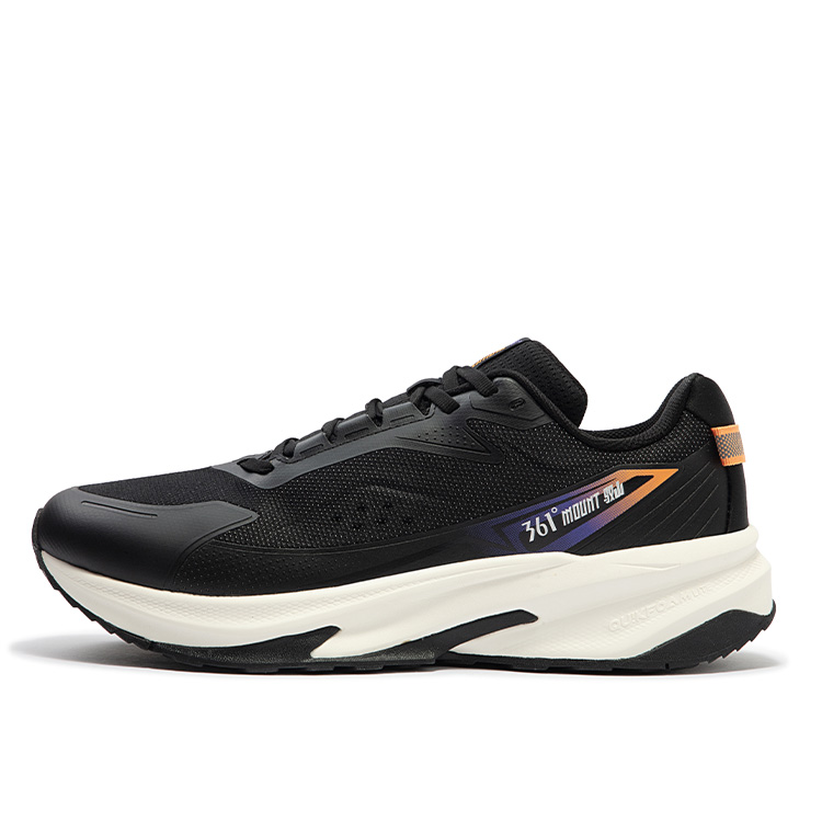 361° Cushioning Slip Resistant Abrasion Resistant Breathable Low top Running Shoes Men’s Black Orange