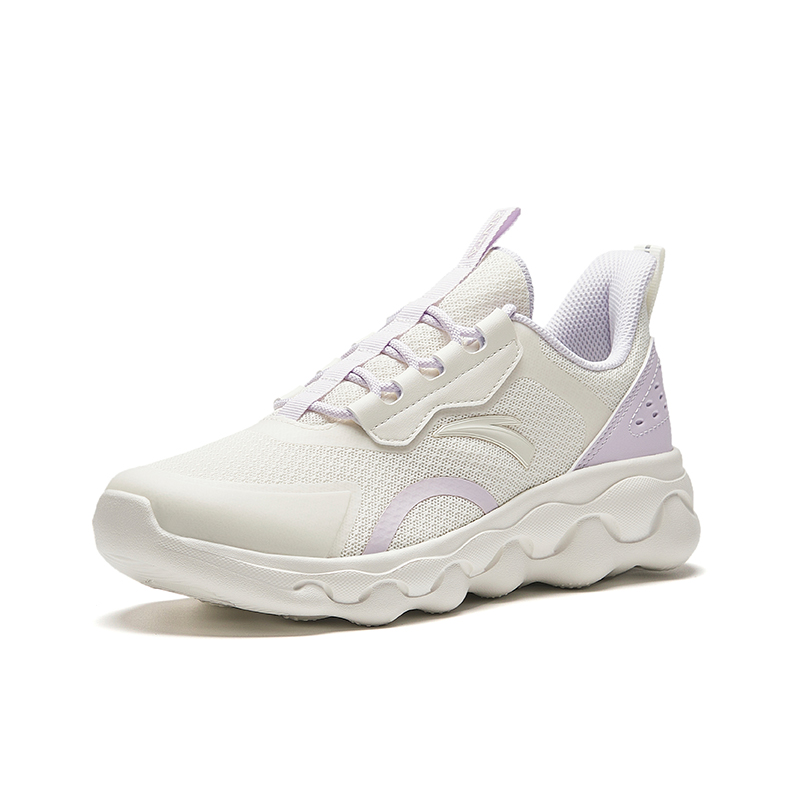 Anta Running Collection Slip Resistant Abrasion Resistant Low top Running Shoes Women’s White Purple