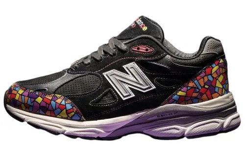 Kickxotic x New Balance NB 990 V3 Comfortable Cushioning Low top Running Shoes Men's Black