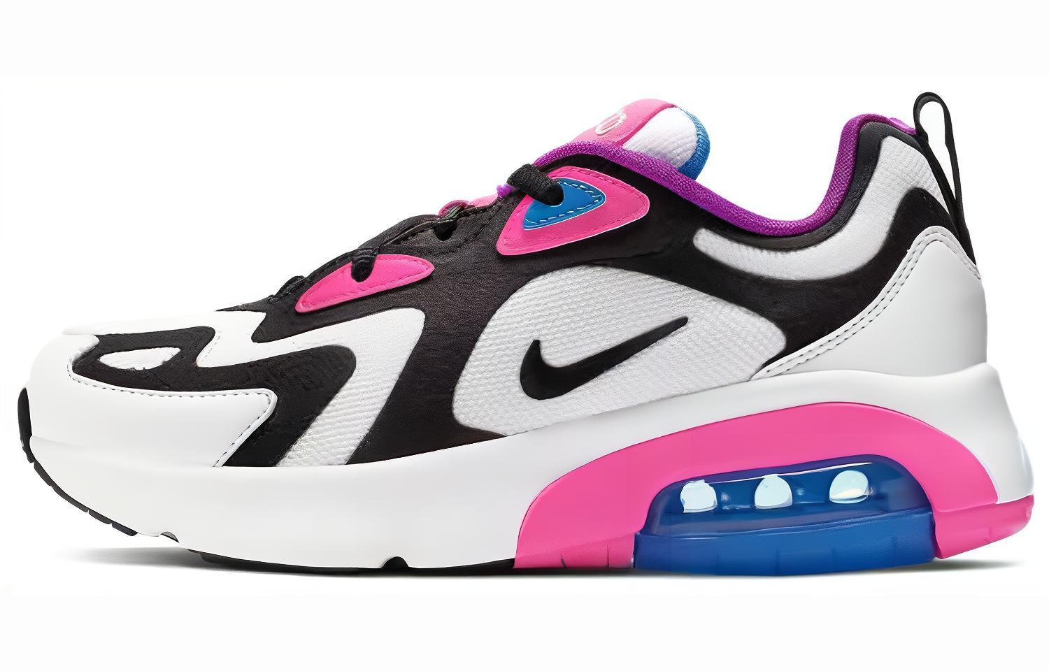 Nike Air Max 200 Retro Comfort Low Top Casual Running Shoes Women's Black Pink