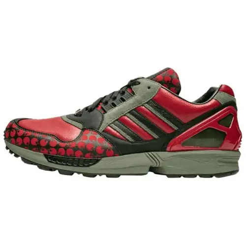 Adidas Originals ZX 9000 Lu Cushioning, Wear Resistant Low top Running Shoes Men's Black Red