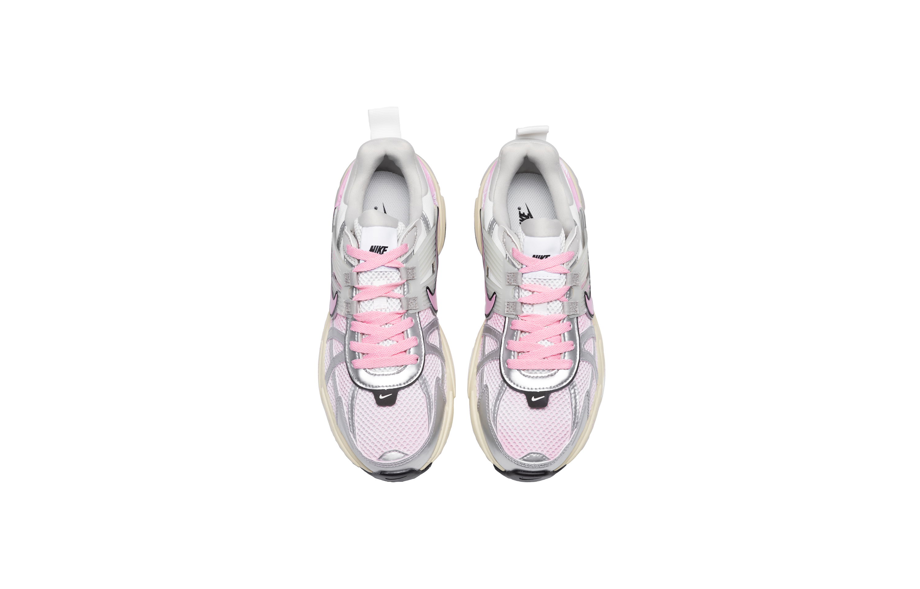 Nike V2K Run Slip Resistant Low top Casual Running Shoes Women’s Silver Pink