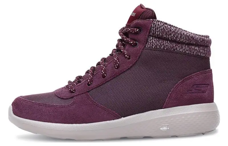 Skechers ON THE GO City 2 Mesh, Suede High top Casual Shoes Women's Burgundy