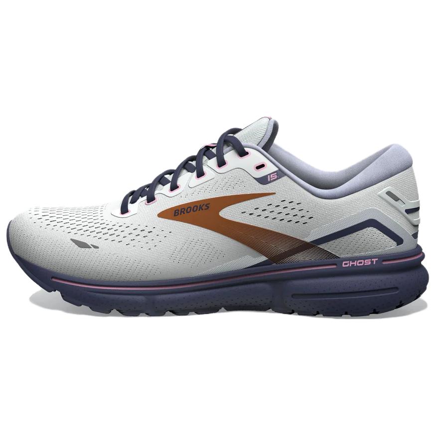 Brooks Ghost 15 Slip Resistant Abrasion Resistant Low top Marathon Running Shoes Women’s Gray Copper