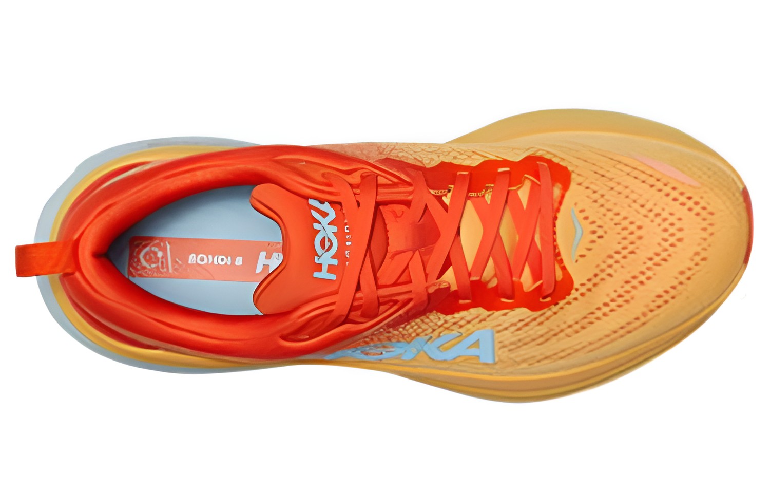 HOKA ONE ONE Bondi 8 Puffin’s Bill Orange Amber Yellow