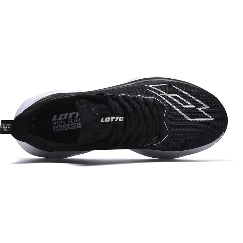 LOTTO Comfortable Textile, TPU Cushioning Slip Resistant Breathable Low top Casual Running Shoes Women’s Black