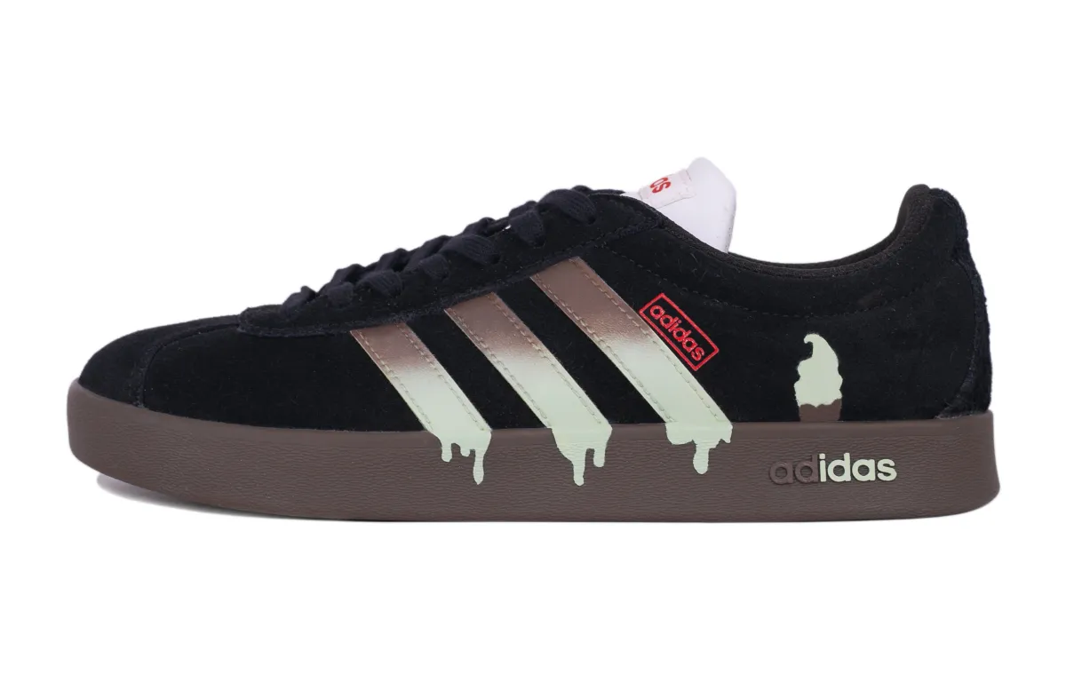 Adidas VL COURT 2.0 Matcha Waffle Abrasion Resistant Low top Skateboard Shoes Unisex Black