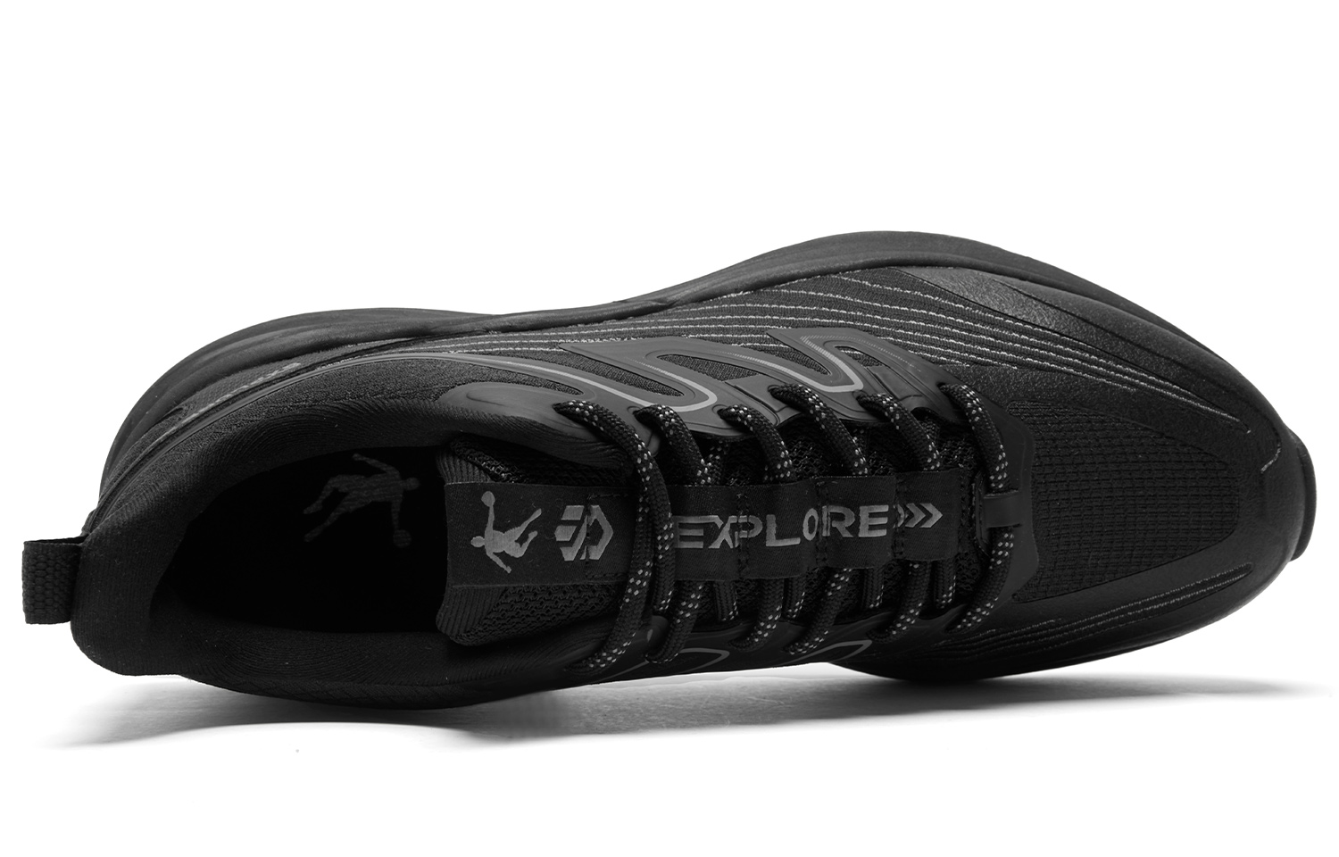QIAODAN Running Shoes Men’s Low Top Black/Coal Gray