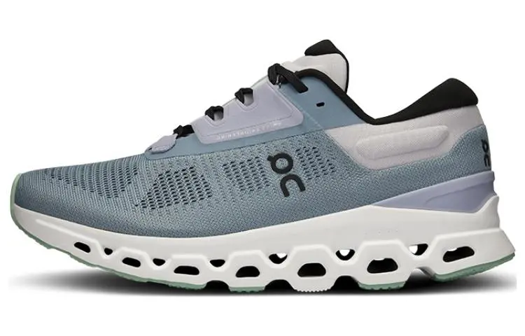 On Cloudstratus 3 Cushioning Low top Running Shoes Women's Gray Blue