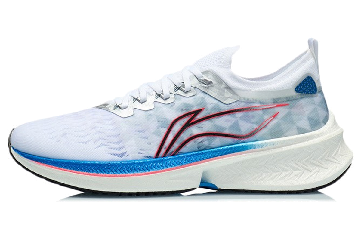 Li Ning Feidian Discovery Running Shoes Men’s Low Top Standard White/Blue