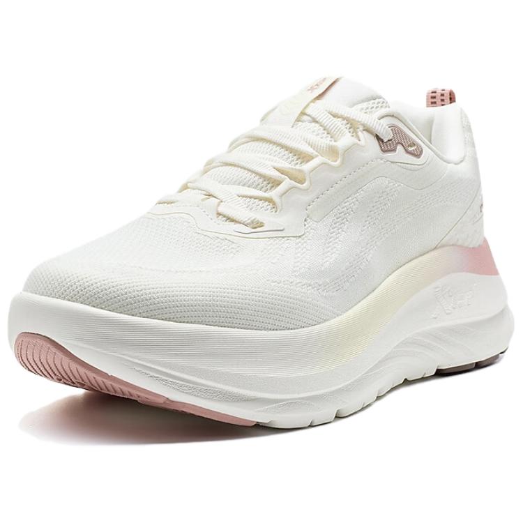 XTEP Slip Resistant And Abrasion Resistant Coverage Low top Casual Running Shoes Women’s White Pink