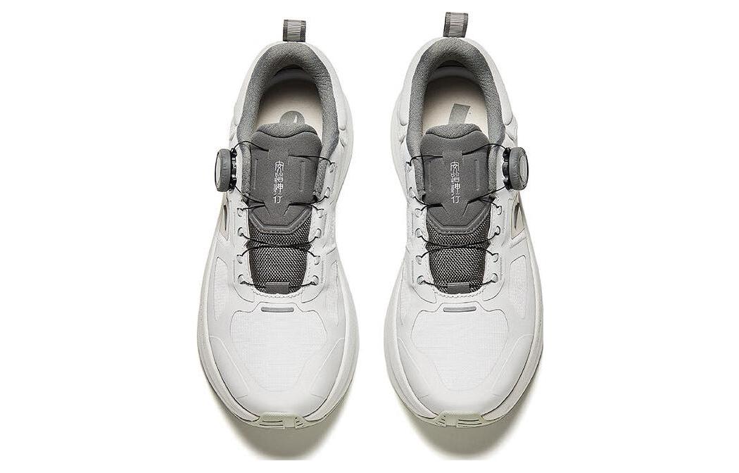 Anta Comfortable Round Toe Slip Resistant Abrasion Resistant Low top Running Shoes Men’s White