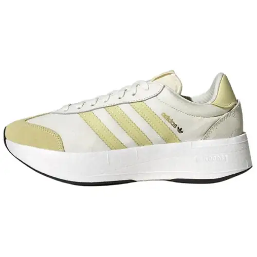 Adidas Originals CITY RNR Fabric Slip Resistant Abrasion Resistant Low top Running Shoes Women's Beige Yellow