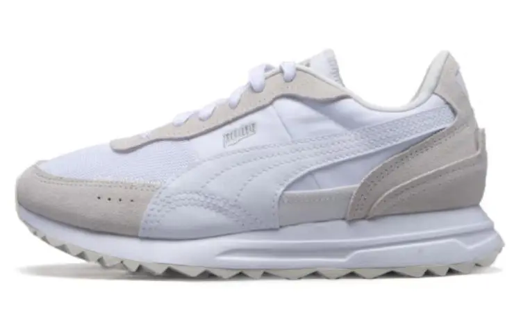 PUMA Road Rider Minimalist Style Abrasion Resistant, Breathable, Lightweight Low top Casual Shoes Unisex Ecru