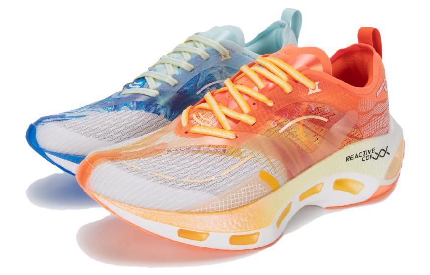 XTEP Cushioning Spin 10.0 Pro Cushioning Abrasion Resistant Breathable Low top Running Shoes Men’s Yellow Blue