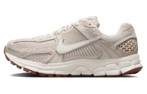 Nike Zoom Vomero 5 comfortable and fashionable two-layer suede leather shock-absorbing and wear-resistant low-top casual training urban commuting running shoes women's beige
