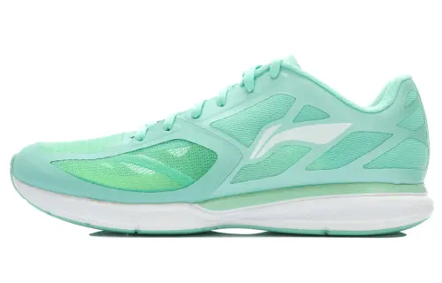 Li Ning Abrasion Resistant Low top Running Shoes Women's Green White