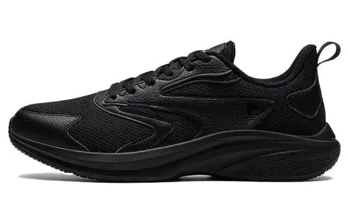 PEAK Casual Slip Resistant Abrasion Resistant Low top Running Shoes Men's All Black