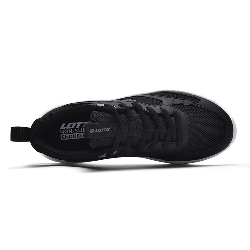 LOTTO Cushioning Rebound Abrasion Resistant Lightweight Breathable Low top Casual Running Shoes Men’s Black White