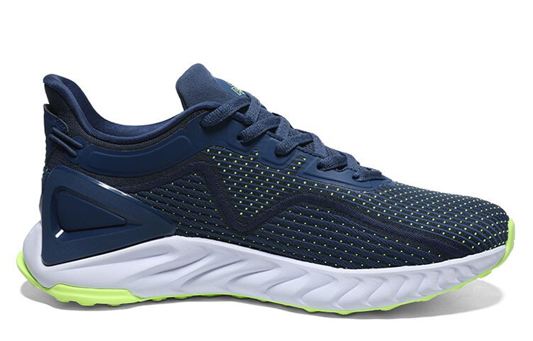 PEAK Fashion Cushioning Slip Resistant Abrasion Resistant Low top Running Shoes Men’s Dark Sea Blue Cushioning