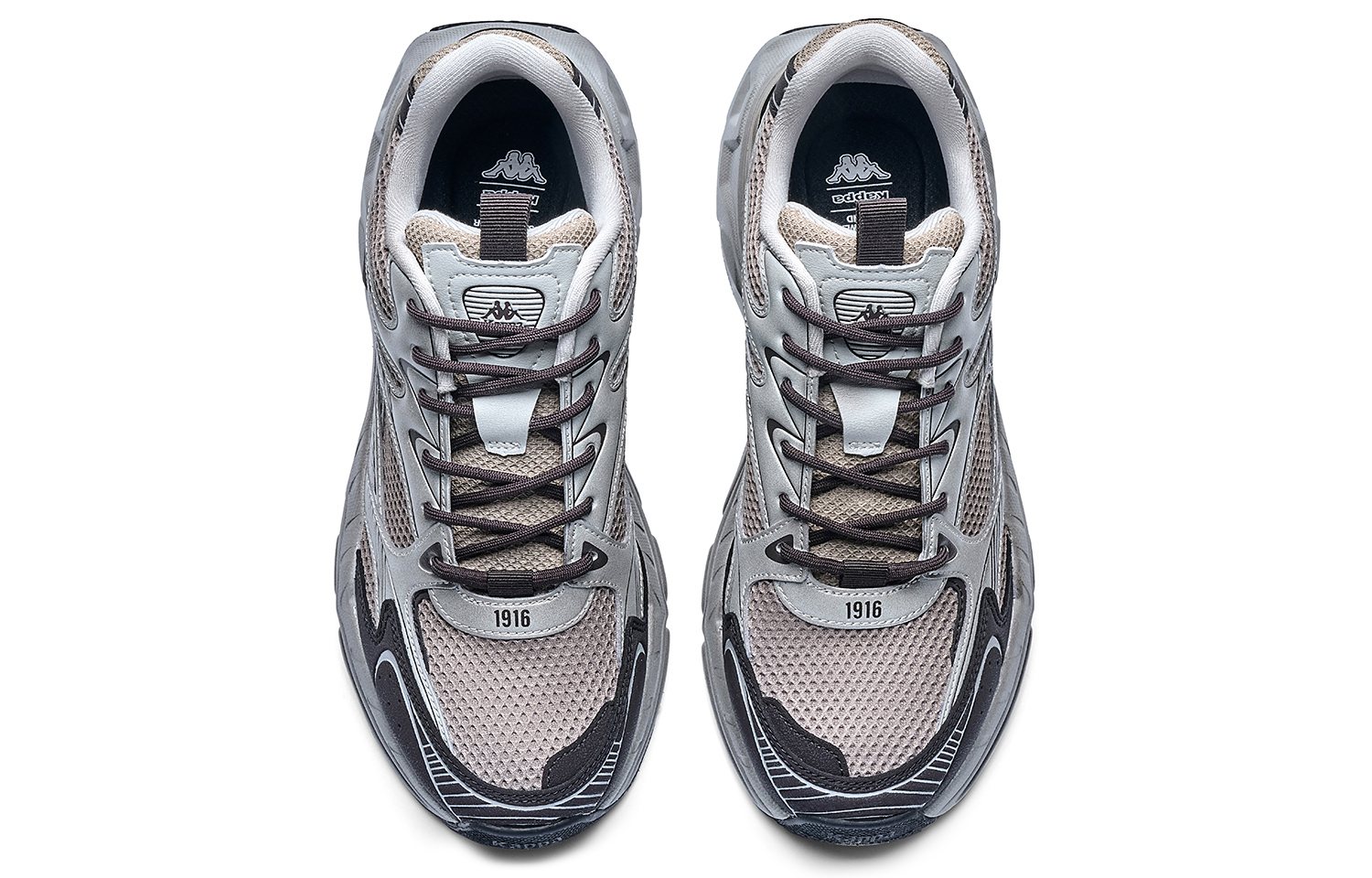 Kappa Slip Resistant Abrasion Resistant Low top Casual City Commuting Casual Running Shoes Unisex Gray