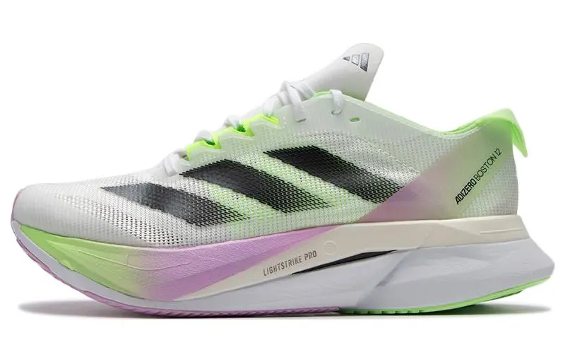 adidas Adizero Boston 12 White Green Spark Women's